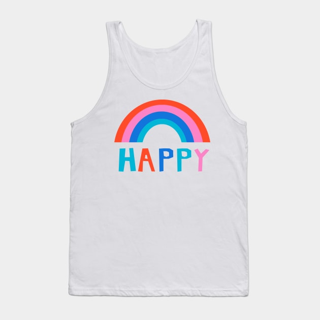 Happy Rainbow Tank Top by wacka